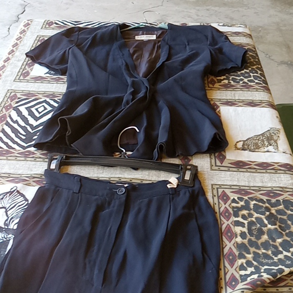 BEAUTIFUL BLUE  GORGIO ARMANI BLOUSE AND PANTS SET